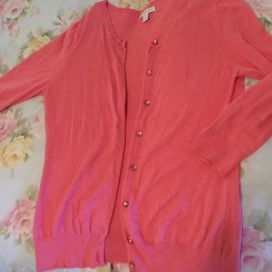 Coral pink New York and Company cardigan